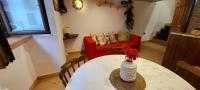A seating area at Casa Enea