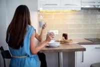 A kitchen or kitchenette at Chrysanthi's Apartment