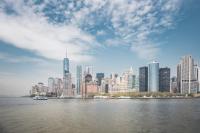 a view of a large city from the water at citizenM New York Times Square in New York