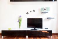 Televízia a/alebo spoločenská miestnosť v ubytovaní DaVinci Radziwiłłowska Apartments