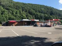 a parking lot in front of a building at Appartement au cœur du Val d&#39;Argent in Sainte-Croix-aux-Mines