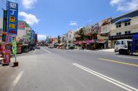 an empty street in a city with buildings at Haiye Guest House in Kenting