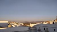 a view of a city with white buildings at Hostal La Janda in Vejer de la Frontera