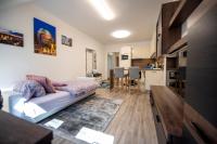 A kitchen or kitchenette at Zsuka apartman free parking