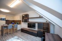 A kitchen or kitchenette at Zsuka apartman free parking