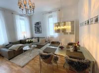Posezení v ubytování KLASSIK Design-Luxus-Apartment, Nahe Marktplatz