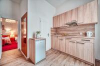 Kuchyň nebo kuchyňský kout v ubytování Hotel Salvator