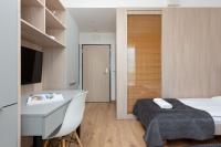 Postel nebo postele na pokoji v ubytování Business Studio Apartments Wolska by Noclegi Renters