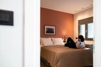 Posteľ alebo postele v izbe v ubytovaní Villa Vesta - Kalamata Mediterranean Villas