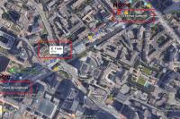 a map showing the location of a home at 7 min Walk Metro Line 1-La Defense Charras in Courbevoie