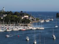 a bunch of boats are docked in a harbor at Résidence Ti An Amiral in Bénodet