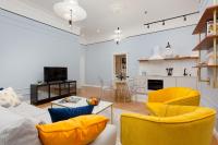 Televízia a/alebo spoločenská miestnosť v ubytovaní LUX Golden Apartment Praga Kępna by Renters Prestige