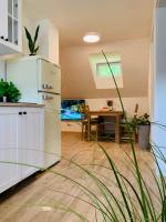 Kuchyň nebo kuchyňský kout v ubytování Apartmány Jetřichovice - České Švýcarsko