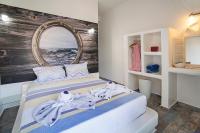 Postel nebo postele na pokoji v ubytování Blue Dream - Santorini