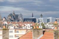 a view of a city with buildings and roofs at L&#39;Horizon in Metz