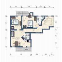 Plán poschodí v ubytovaní Room in Apartment - Ferienhaus Kahr Appartment Rosbrand