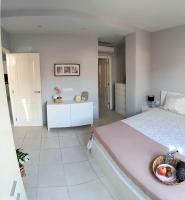 Postel nebo postele na pokoji v ubytování Cozy apartament in the heart of Santa Cruz