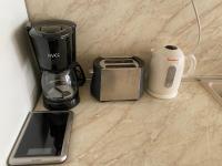 Coffee and tea making facilities at Beautiful apartment in the center of Thessaloniki