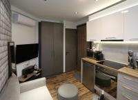 Kuchyň nebo kuchyňský kout v ubytování LA Larissa Luxury Apartments Dafne