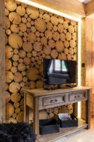 Televízia a/alebo spoločenská miestnosť v ubytovaní Apartament Natura Zakopane