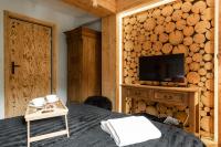 Televízia a/alebo spoločenská miestnosť v ubytovaní Apartament Natura Zakopane
