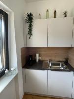 Kuchyňa alebo kuchynka v ubytovaní Bergglück - gemütliches Appartement am Traunsee