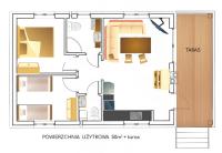 Plán poschodí v ubytovaní Bieszczady Domek Nad Stawem