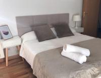 Postel nebo postele na pokoji v ubytování Apartamento con piscina Navarrete