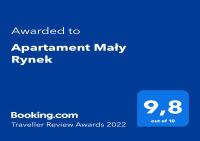 Certifikát, ocenenie alebo iný dokument vystavený v ubytovaní Apartament Mały Rynek