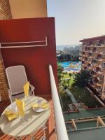 A balcony or terrace at Beautiful Studio in Minerva