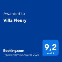 Certifikát, hodnocení, plakát nebo jiný dokument vystavený v ubytování TESS Villa Fleury