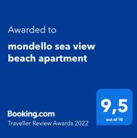 Certifikát, ocenenie alebo iný dokument vystavený v ubytovaní mondello sea view beach apartment