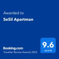 Certifikát, ocenenie alebo iný dokument vystavený v ubytovaní SeSil Apartman