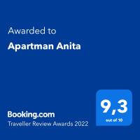 Certifikát, ocenenie alebo iný dokument vystavený v ubytovaní Apartman Anita