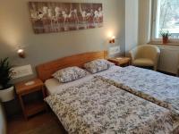 Postel nebo postele na pokoji v ubytování Lake House Sebanc