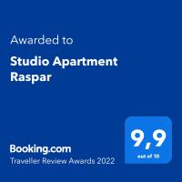 Certifikát, hodnocení, plakát nebo jiný dokument vystavený v ubytování Studio Apartment Oliva