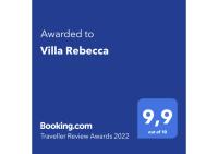 Certifikát, hodnocení, plakát nebo jiný dokument vystavený v ubytování Villa Rebecca