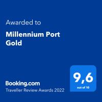 Certifikát, ocenenie alebo iný dokument vystavený v ubytovaní Millennium Port Gold