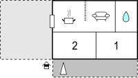 Půdorys ubytování Apartment P, Porta I