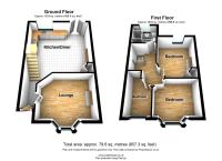 Půdorys ubytování Spacious 3 Bed House, Netflix, Garden, Parking