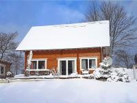Wooden house with sauna in Küstelberg v zimě