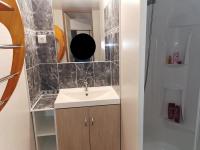 A bathroom at Mobil home - Clim, TV - Camping &#39;4 &eacute;toiles&#39; - Vic-la-Gardiole - 008