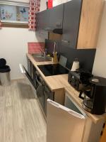 Kuchyň nebo kuchyňský kout v ubytování Ferienwohnung- Pfenniggeiger