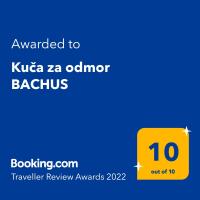 Certifikát, ocenenie alebo iný dokument vystavený v ubytovaní Kuča za odmor BACHUS