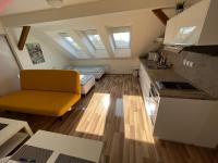 Kuchyň nebo kuchyňský kout v ubytování Apartmány Skryjova