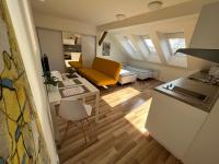 Kuchyň nebo kuchyňský kout v ubytování Apartmány Skryjova
