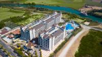 an overhead view of a resort with a pool at Lake River Side Hotel Spa in Side