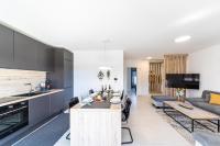 Kuchyň nebo kuchyňský kout v ubytování Luxury apartment Pia with swimming pool and grill