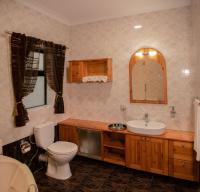 a bathroom with a toilet and a sink at Spacious 3 bedroom apartment in Marsascala in Marsaskala