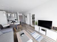 Telewizja i/lub zestaw kina domowego w obiekcie Juhar Apartman